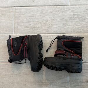 Black and Red Winter Boots